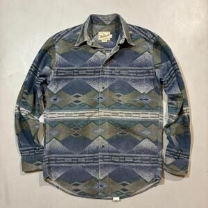 Vintage Woolrich Cotton Button-up Flannel 90s Southwestern Design Chamois Size M